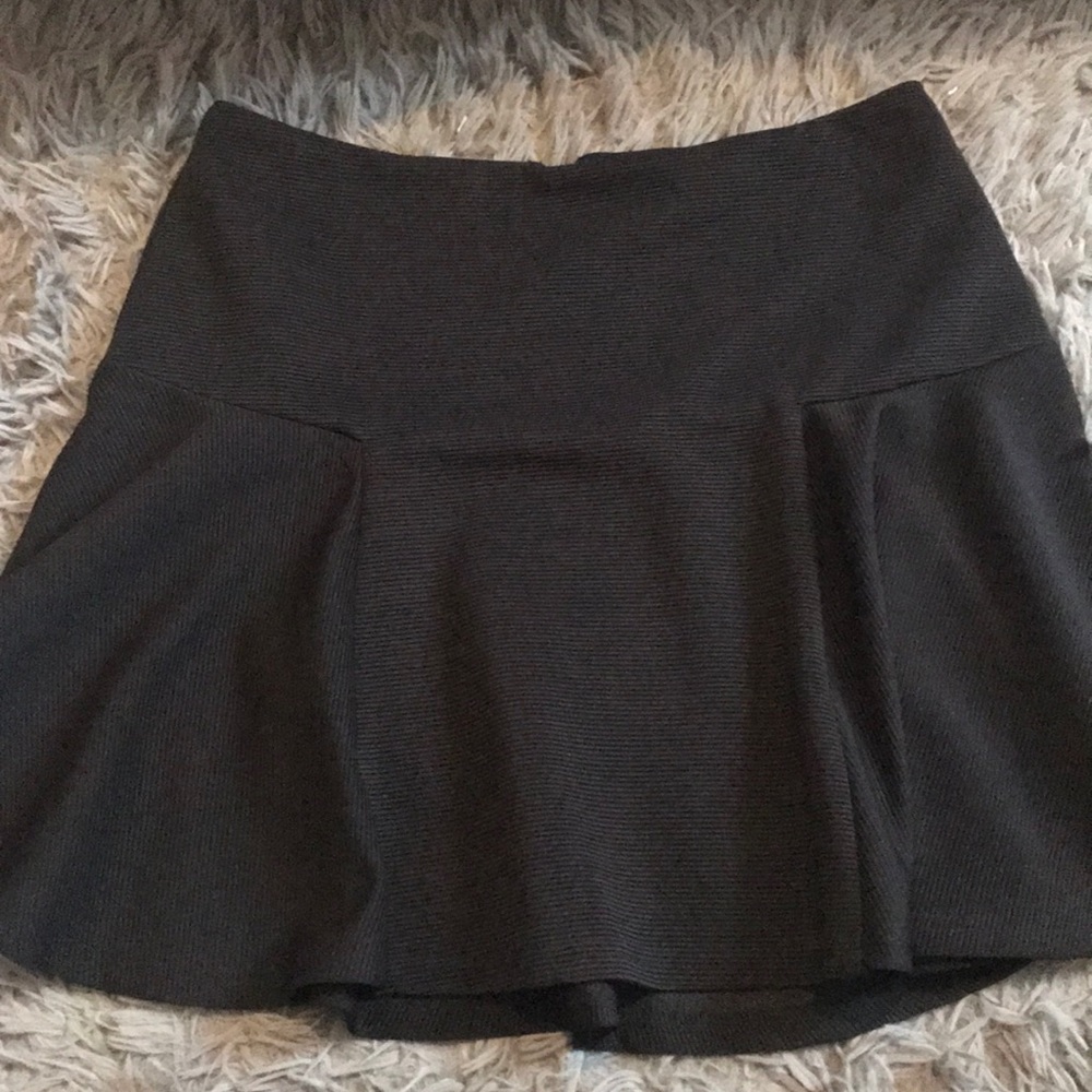 Black flared skirt